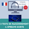 Cours en ligne : 3 tests de raisonnement & Epreuve écrite