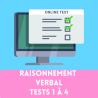 Pack - 4 verbal reasoning tests EN (tests 1 to 4)