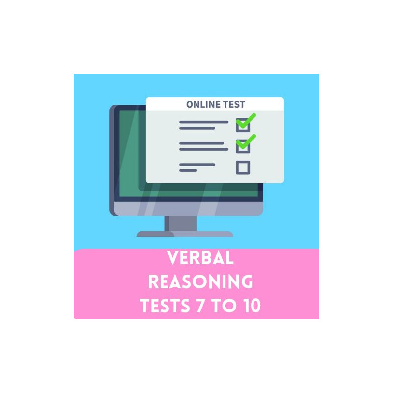 Pack - 4 verbal reasoning tests EN (tests 7 to 10)