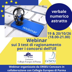 Webinar in italiano sui 3 test di ragionamento per i concorsi UE