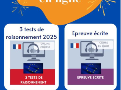 Nos cours sur l'épreuve écrite et les 3 tests de raisonnement disponibles en FR