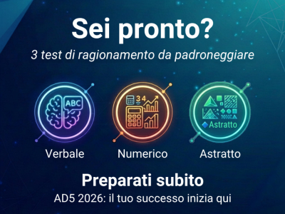 Concorso AD5 2026: inizia subito la tua preparazione ai test di ragionamento
